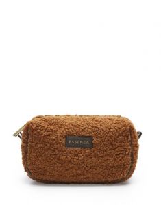 ESSENZA Megan Teddy Leather brown Make-up tasje Small