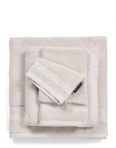 Marc O'Polo Melange Beige / Weiß Waschhandschuhe 16 x 22 cm