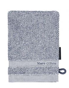 Marc O'Polo Melange Smoke blue/off white Washand 16 x 22 cm