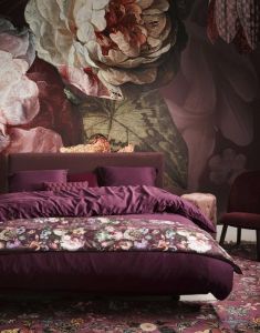 ESSENZA Minte Burgundy Dekbedovertrekset 240 x 220 cm