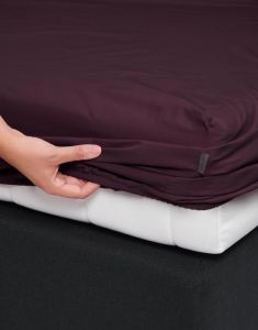 ESSENZA Minte Burgundy Fitted sheet 140 x 200 cm