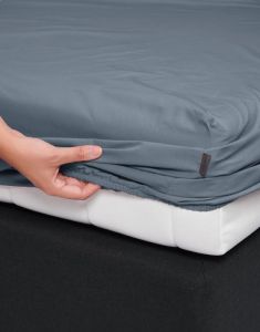 ESSENZA Minte Denim Fitted sheet 140 x 200 cm