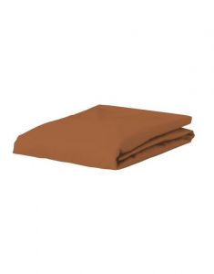 ESSENZA Minte Leather Brown Fitted sheet 140 x 200 cm