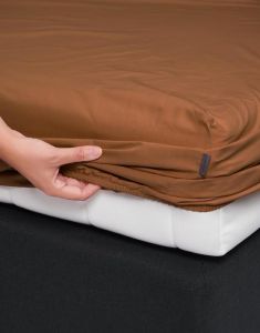 ESSENZA Minte Leather brown Hoeslaken 160 x 200 cm