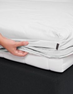 ESSENZA Minte White Fitted sheet 140 x 200 cm