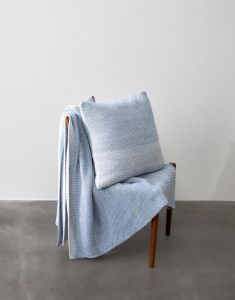 Marc O'Polo Nordic knit melange Denim blue Sierkussen 50 x 50 cm