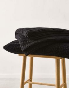 Marc O'Polo Nordic knit Zwart Plaid 130 x 170 cm