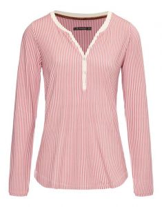 ESSENZA Opal Striped Rhabarber Top Langarm L
