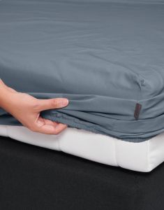 ESSENZA Premium Percale Denim Spannbettlaken 180 x 220 cm