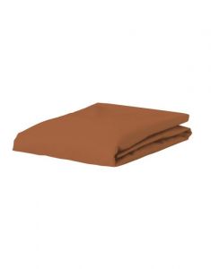 ESSENZA Premium Percale Leather Brown Spannbettlaken 100 x 200 cm