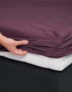 ESSENZA Premium Percale Marsala Spannbettlaken 90 x 210 cm