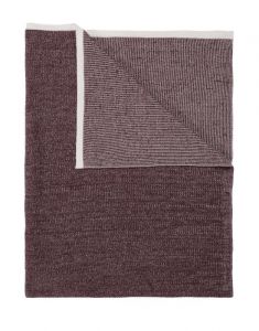 Marc O'Polo Rivar Aubergine Plaid 130 x 170 cm