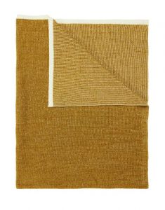 Marc O'Polo Rivar Golden yellow Plaid 130 x 170 cm