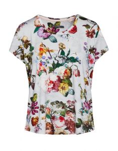 ESSENZA Saona Fleur Grijs Top korte mouw S