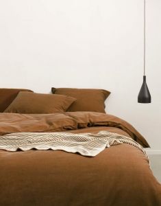 Marc O'Polo Senja Toffee Brown Dekbedovertrekset 140 x 220 cm