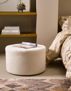 ESSENZA Teddy Vanilla Poef 60 x 37 cm