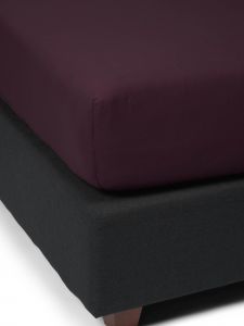 ESSENZA The Perfect Organic Jersey Burgundy Hoeslaken 180-200 x 200-220 cm