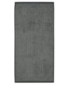 Marc O'Polo Timeless Tone Stripe Anthrazit / Silver Waschhandschuhe 16 x 22 cm