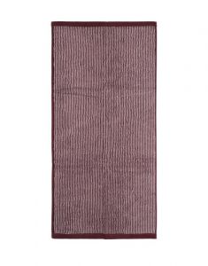 Marc O'Polo Timeless Tone Stripe Aubergine / Lavendel mist Handdoek 70 x 140 cm
