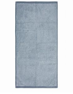 Marc O'Polo Timeless Tone Stripe Smoke Blue / Off White Gästetuch 30 x 50 cm