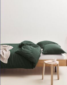 Marc O'Polo Valka Deep green Dekbedovertrekset 260 x 220 cm