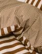 Marc O'Polo Classic Stripe Toffee Brown Dekbedovertrekset 240 x 220 cm