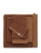 ESSENZA Connect Organic Lines Leather brown Handdoek 60 x 110 cm