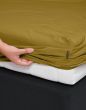 ESSENZA Minte Olive Fitted sheet 140 x 200 cm