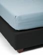 ESSENZA Premium Percale Blauw Hoeslaken 90 x 190 cm