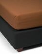 ESSENZA Premium Percale Leather Brown Fitted sheet 140 x 200 cm
