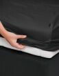 ESSENZA Satin Anthracite Fitted sheet 140 x 200 cm