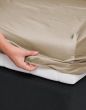 ESSENZA Satin Cement Fitted sheet 140 x 200 cm