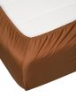 ESSENZA Satin Leather brown Hoeslaken 140 x 200 cm