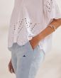 ESSENZA Suki Tilia Pure White Pyjamatop 3/4 mouw M