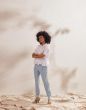 ESSENZA Suki Tilia Pure White Pyjamatop 3/4 mouw M