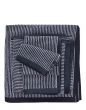 Marc O'Polo Timeless Tone Stripe Marineblauw/zilver Gastendoek 30 x 50 cm