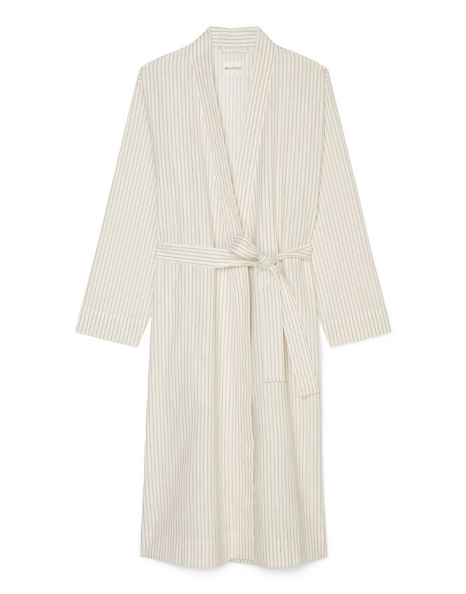 Marc O'Polo Classic fine stripe Dark Sand Kimono XL