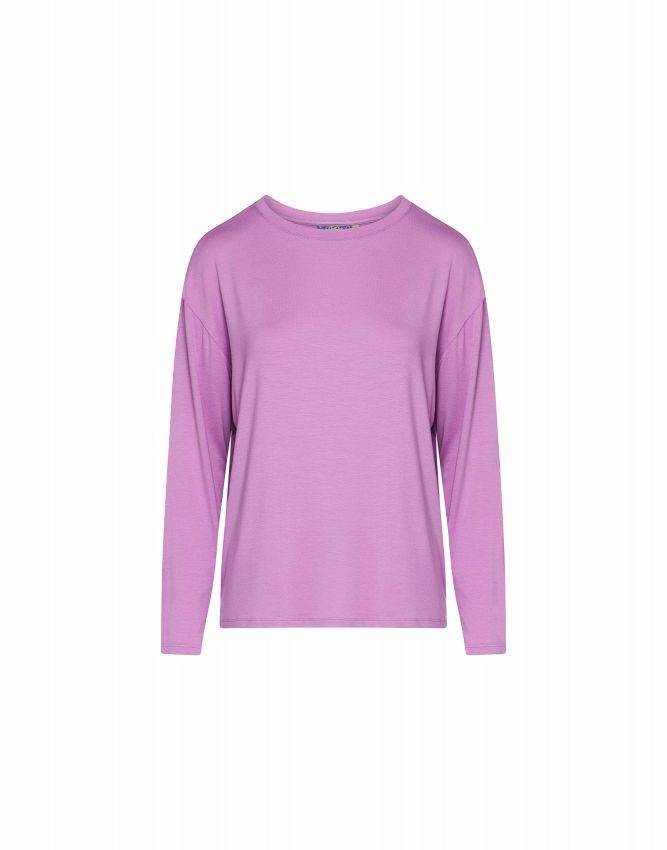 Essenza Denna Uni Violet tulle Top lange mouw L