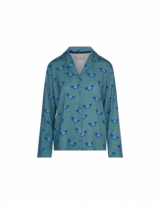 Essenza Elodie Eliza Soft teal Top lange mouw M