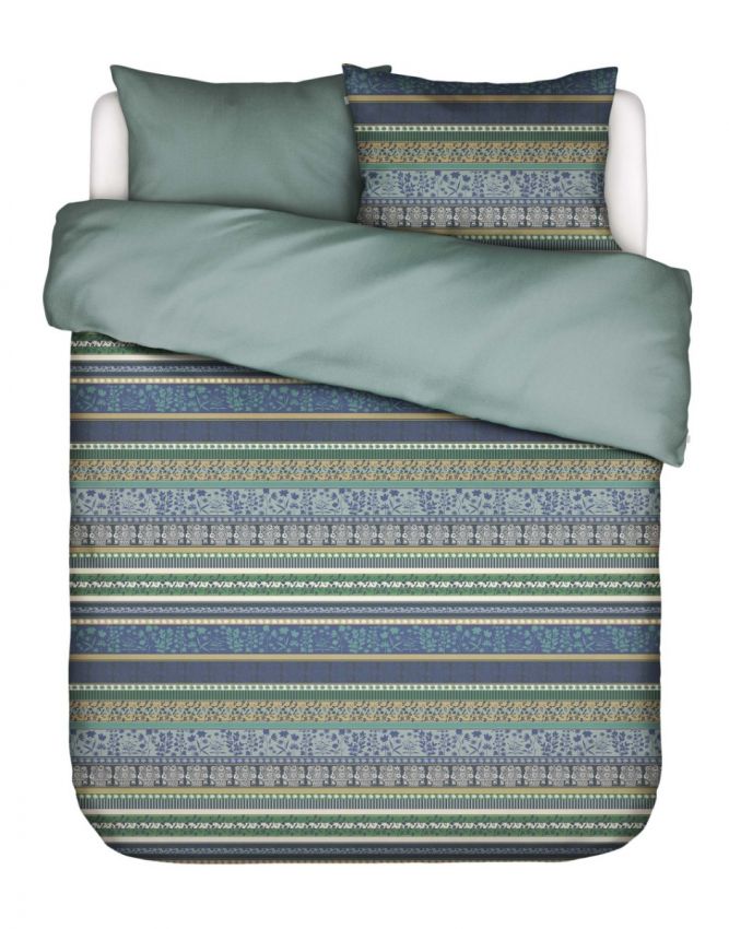 ESSENZA Lita Surf green Dekbedovertrekset 200 x 220 cm