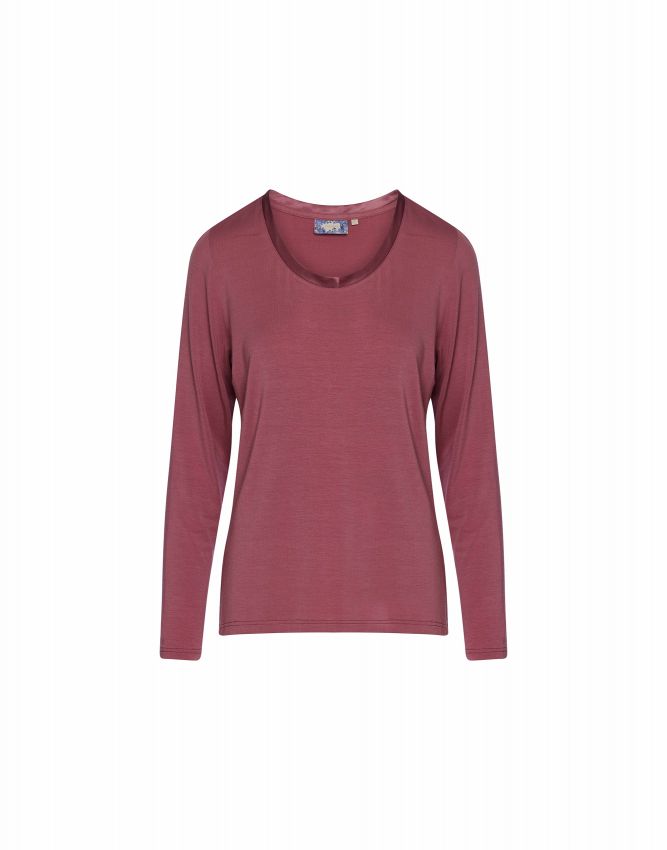 Essenza Luyza Uni Mauve Top lange mouw XS