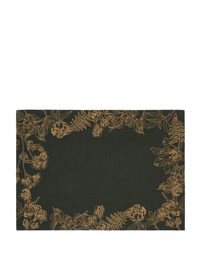 Essenza Masterpiece Donkergroen Placemat 35 x 50 cm