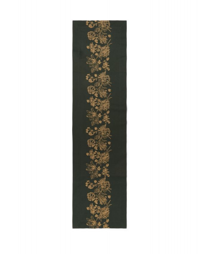 Essenza Masterpiece Donkergroen Tafelloper 50 x 350 cm