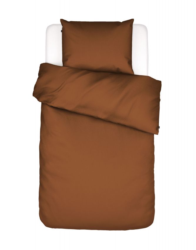 Essenza Minte Leather brown Dekbedovertrek 140 x 220 cm
