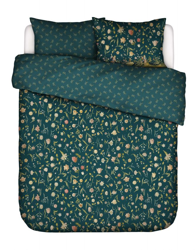 Essenza Odilia Deep sea blue Dekbedovertrek 240 x 220 cm