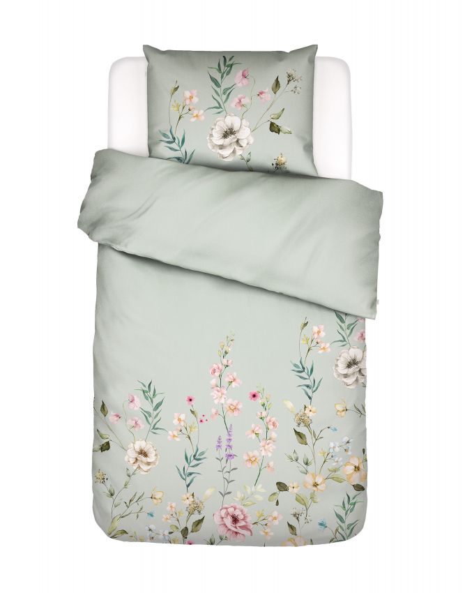 Essenza Romee Sage green Dekbedovertrek 140 x 220 cm