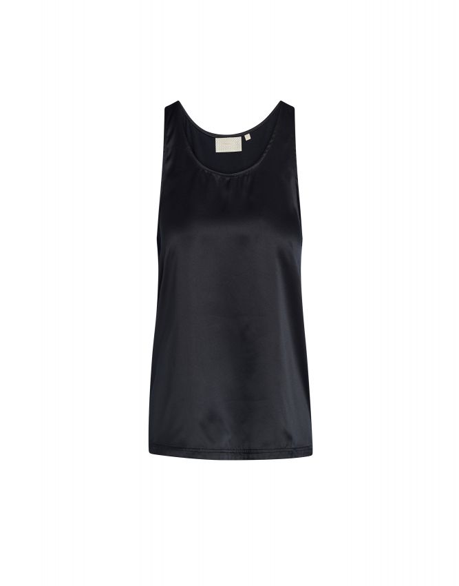 ESSENZA Shelby satin Uni Antraciet Top mouwloos XXL