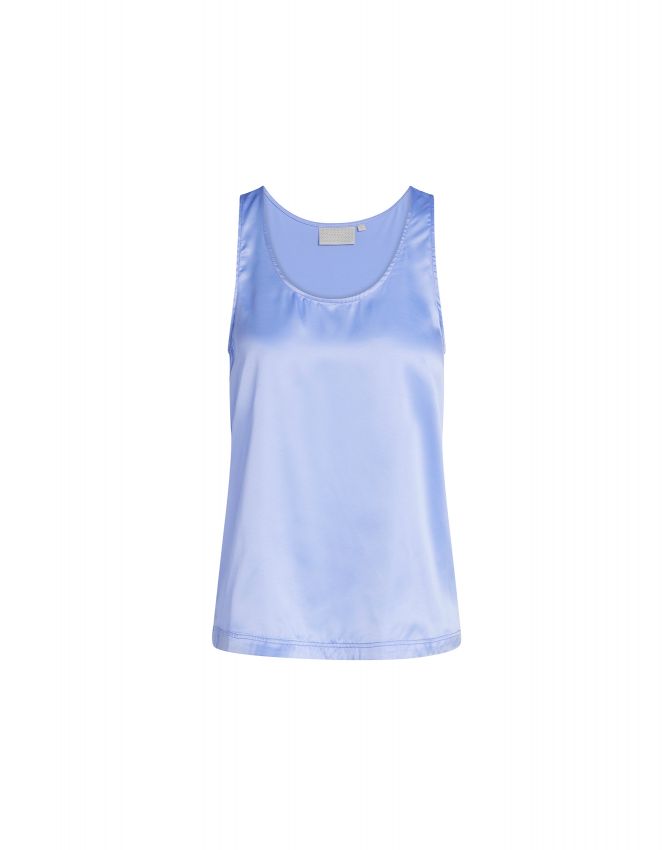 ESSENZA Shelby satin Uni Lavendelblauw Top mouwloos XXL