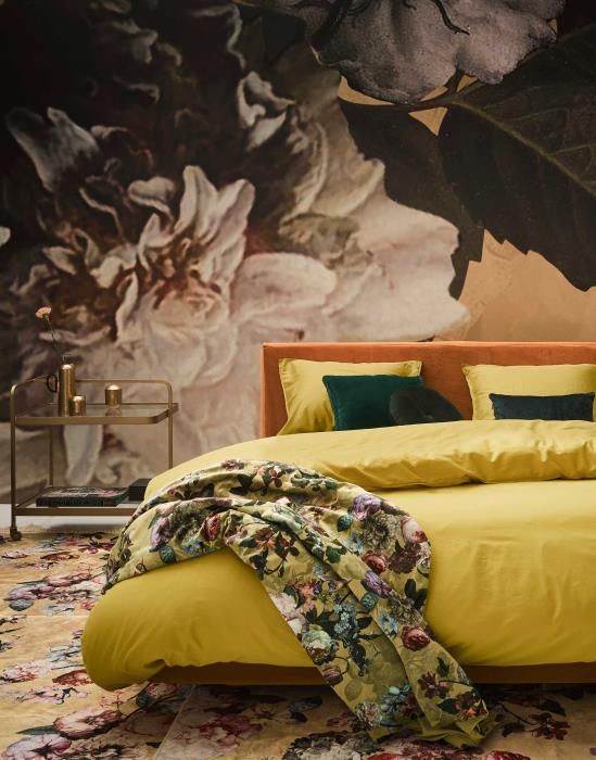 ESSENZA Fleur Sprei Golden yellow x 265 cm