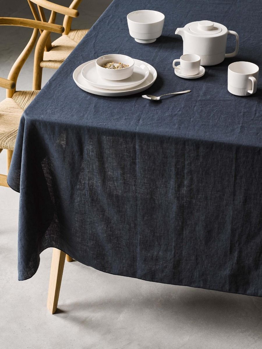 Productiviteit Elk jaar Ontslag Marc O'Polo Valka Tafelkleed Indigo blauw 150 x 350 cm